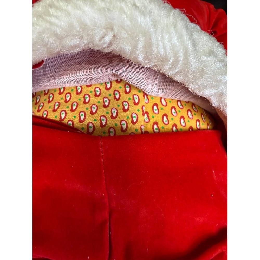 Vtg 80s Santa Claus Doll Figurine Classic Christmas Decor Standing Plush Lg 18" - Picture 12 of 12
